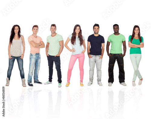 Casual young people with jeans
