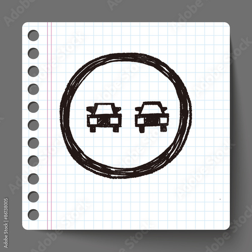 no overtaking doodle