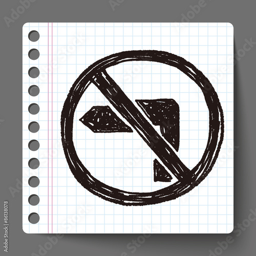 no left turn doodle