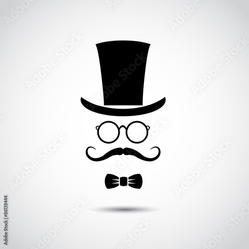 Retro gentleman. Vector illustration.