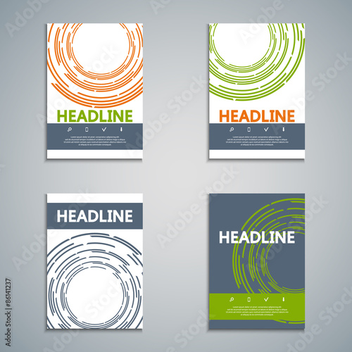 Set of brochure flyers vector design