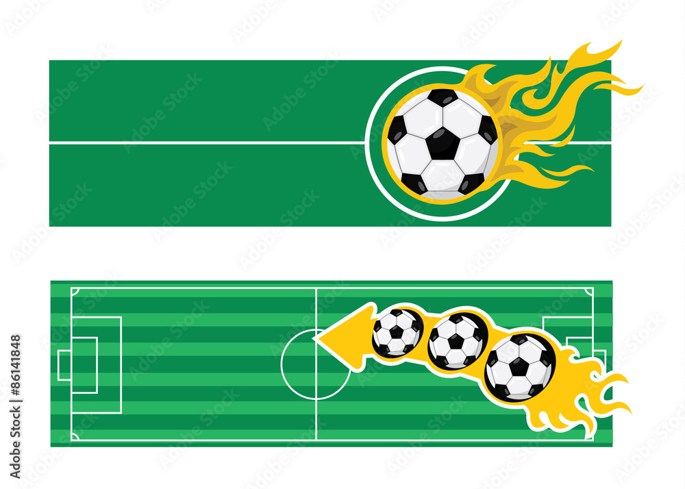 Soccer football banner