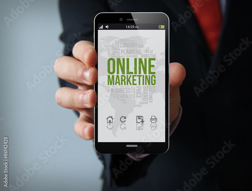 online marketing businessman smartphone