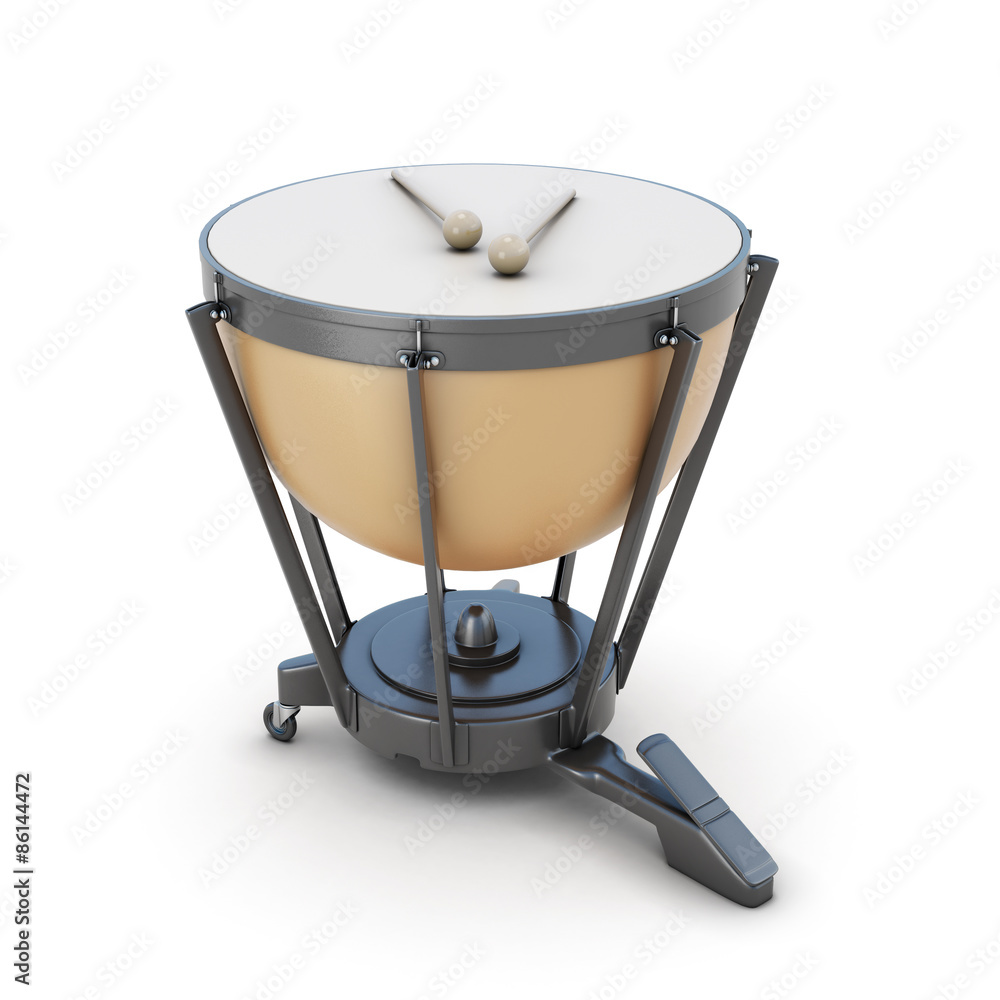 Naklejka premium Timpani isolated on white background
