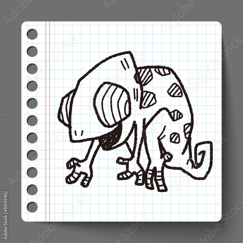 chameleon doodle