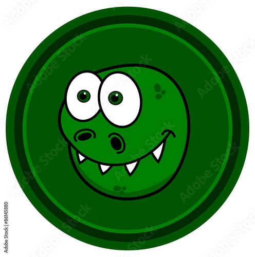 dinosaur in green icon