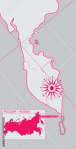 Kamchatka. Vector