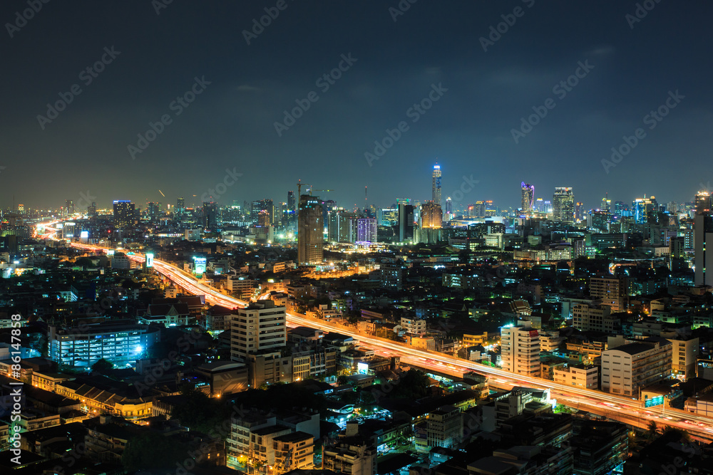 Bangkok expressway night view