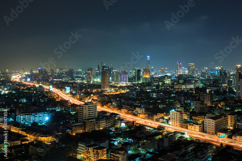 Bangkok expressway night view