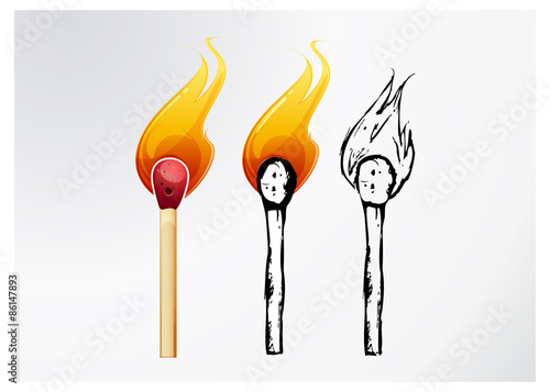 Match Sticks - Illustration
