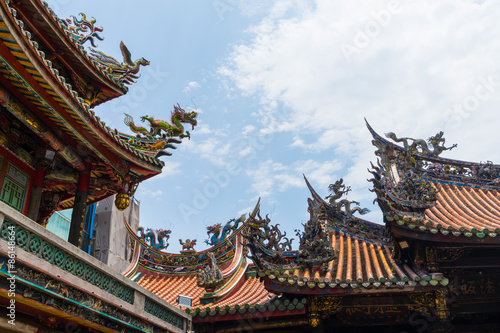 Dragon from the roof of Longshan Temple in Taipei, Taiwan © brize99
