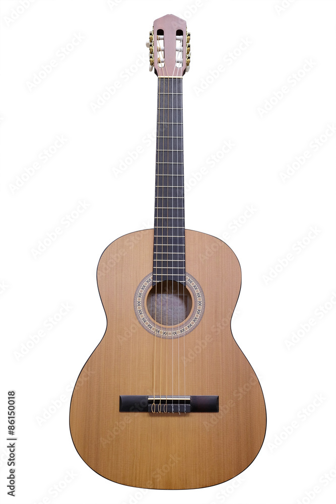 Guitar isolated under the white background