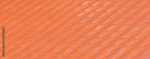 orange tiles roof background