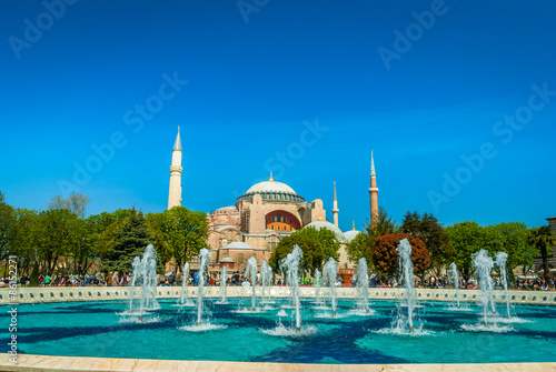Hagia Sophia museum, Istanbul, Turkey. Aya Sofia mosque exterior