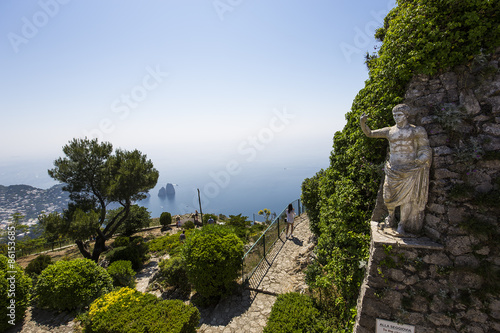 panorama of Capri island from Monte Solaro, in Anacapri