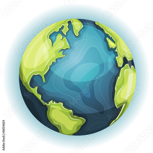 Cartoon Earth Planet
