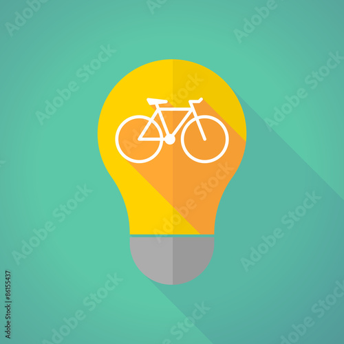 long shadow light bulb with a bicycle
