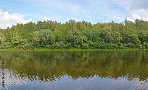 Fototapeta Naklejka Na Ścianę i Meble -  Lovat river valley at sunny day. Russia, Novgorod region