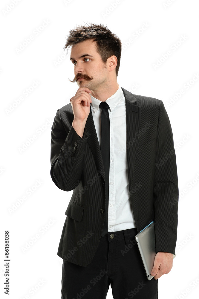 Young businessman Holding Elctronic Tablet Young businessman Holding Elctronic Tablet