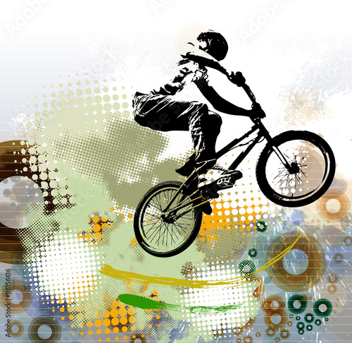 BMX rider. Sport illustration