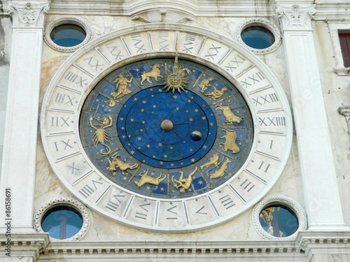 St Mark's Clock is the clock housed in the Clocktower in the Piazza San Marco.