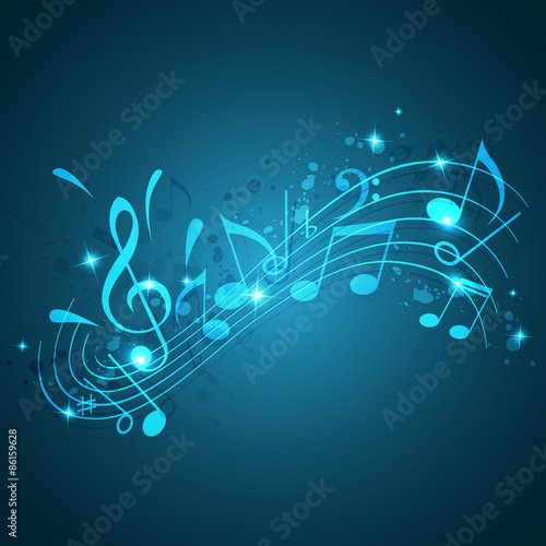 Blue music background