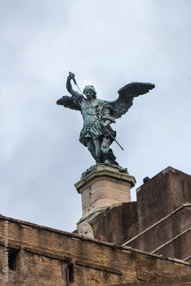 The angel on top of Castel Sant'Angelo