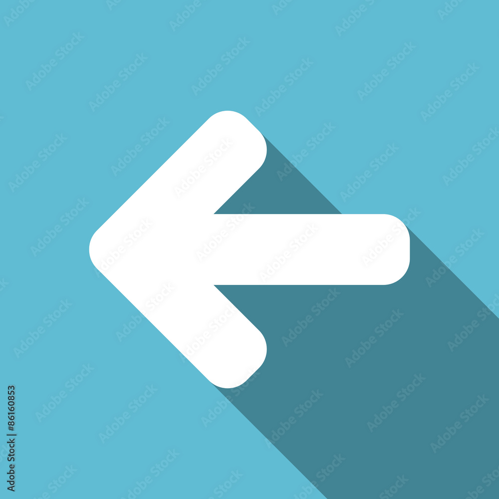 left arrow flat icon arrow sign