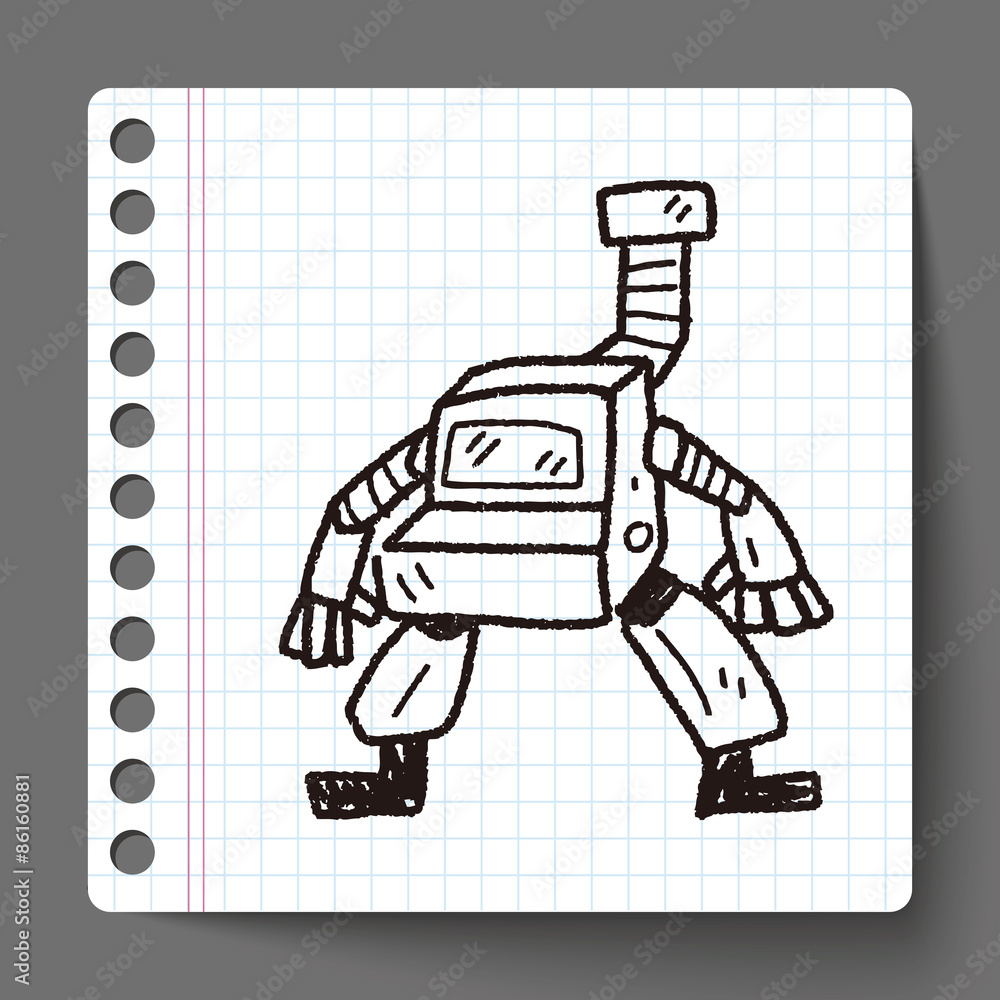 Fototapeta premium robot doodle