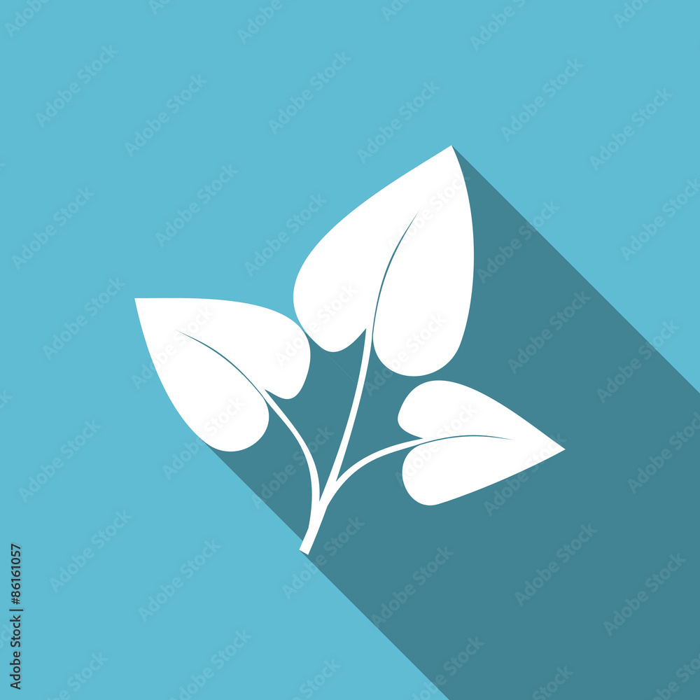 leaf flat icon nature sign