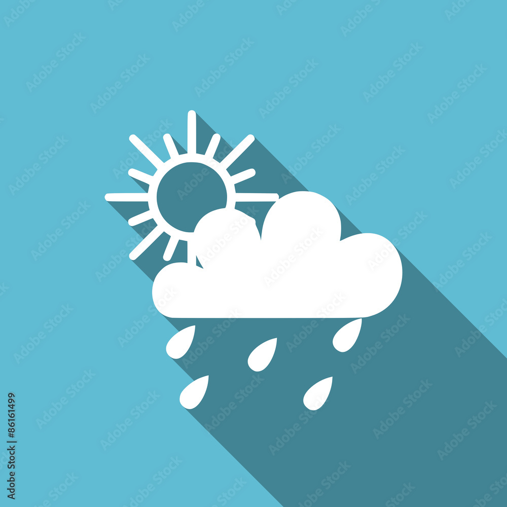 rain flat icon waether forecast sign rain flat icon waether forecast sign