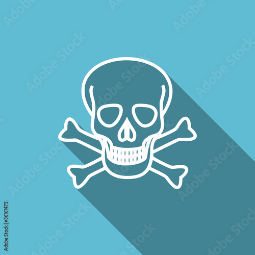 skull flat icon death sign
