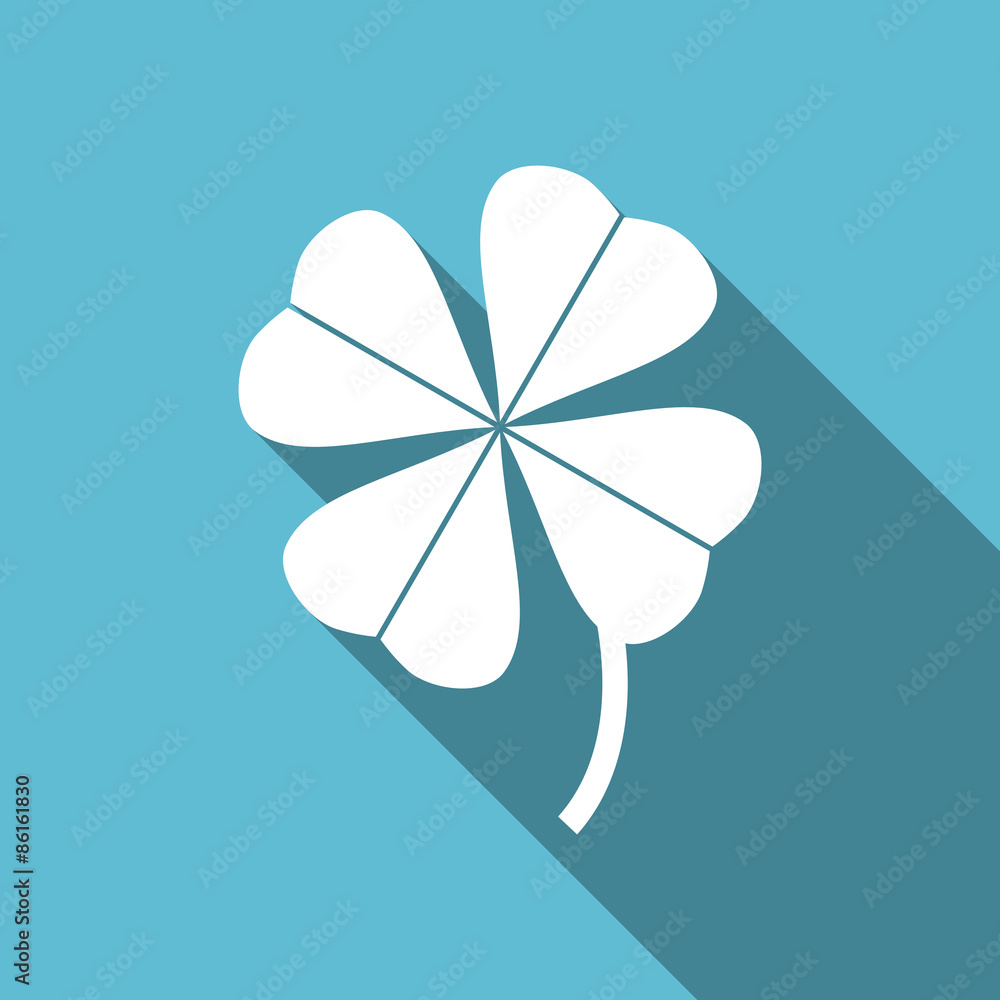 four-leaf clover flat icon