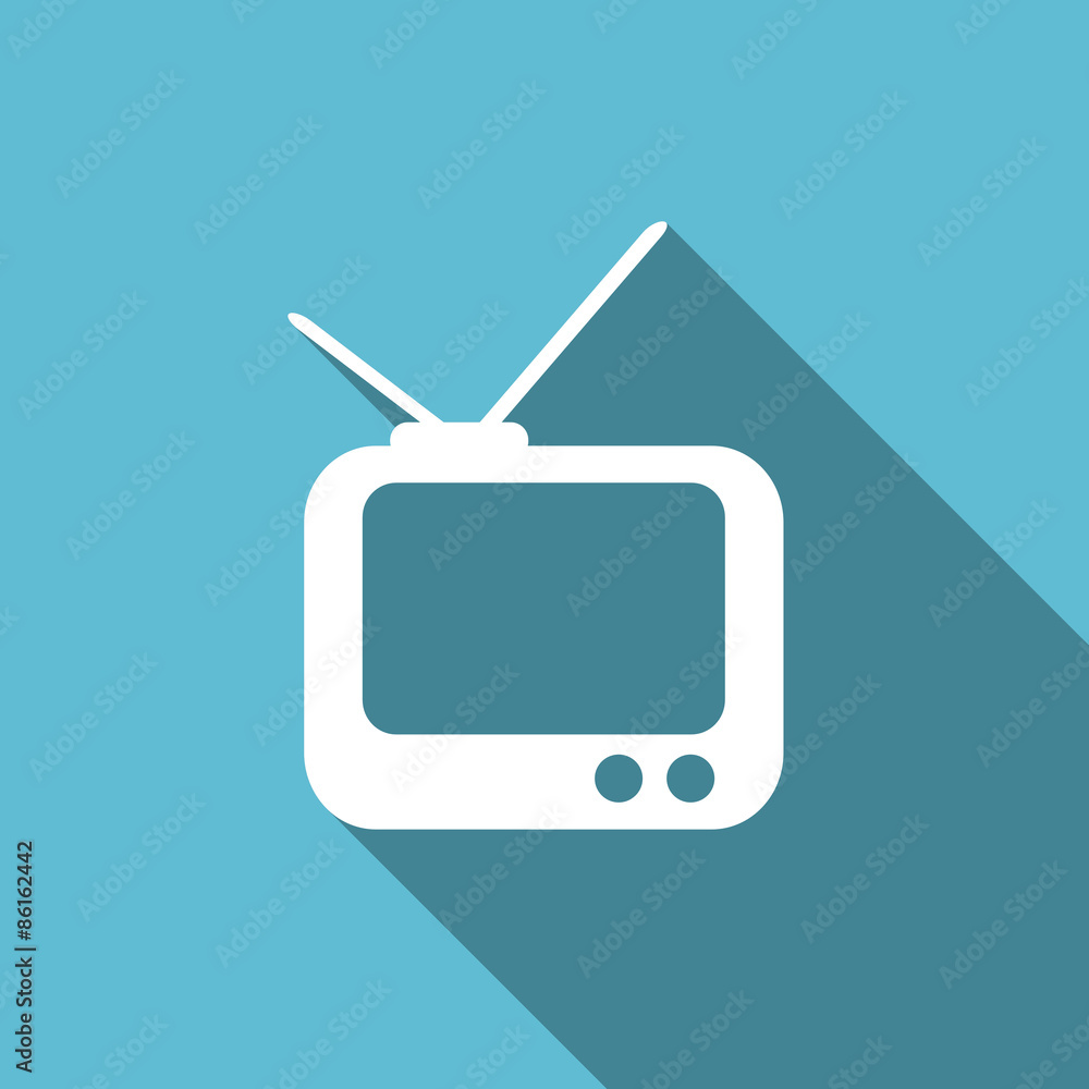 tv flat icon television sign