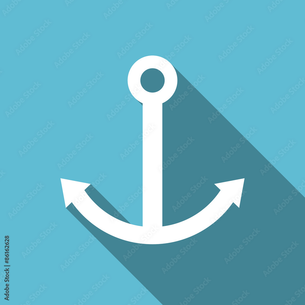 Obraz premium anchor flat icon sail sign