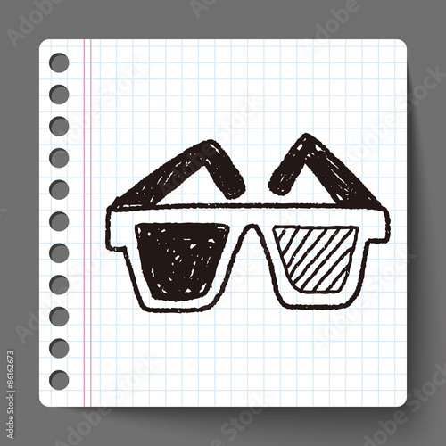 3d glasses doodle