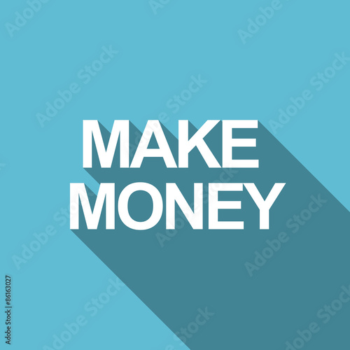 make money flat icon