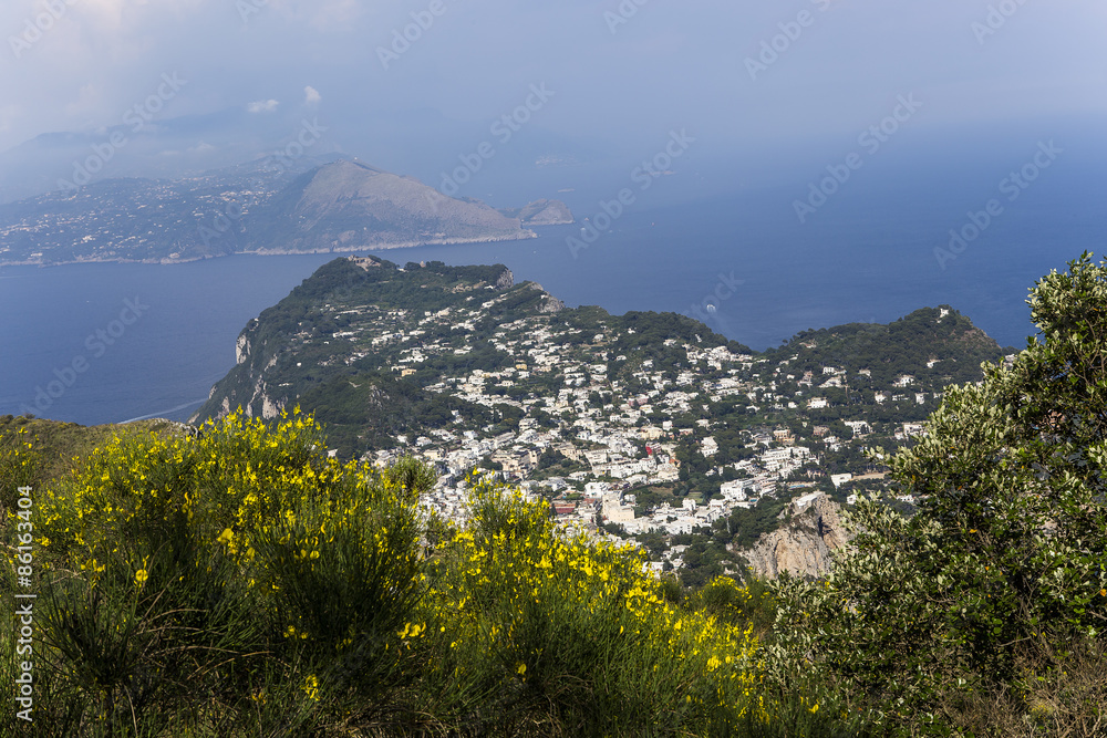 panorama of Capri island from Monte Solaro, in Anacapri panorama of Capri island from Monte Solaro, in Anacapri