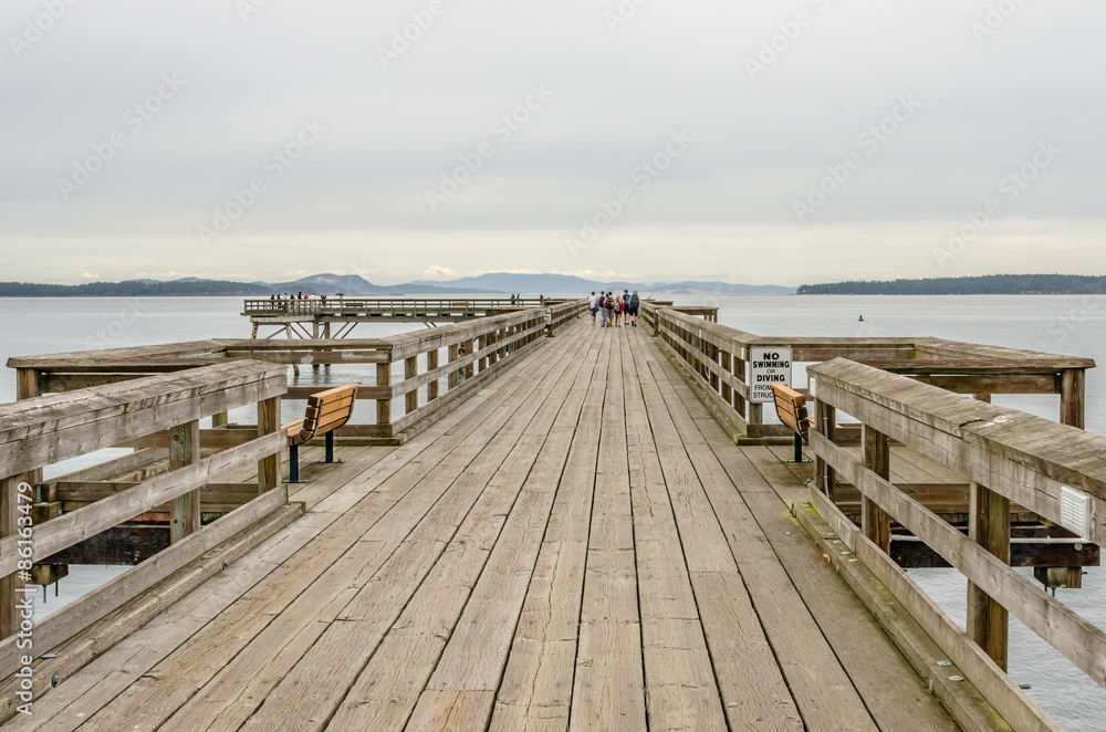 Wooden Pier on a Cloudy Day