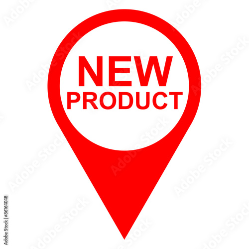 Icono texto NEW PRODUCT localizacion rojo Free Download Icono texto NEW PRODUCT localizacion rojo - GFXLoad