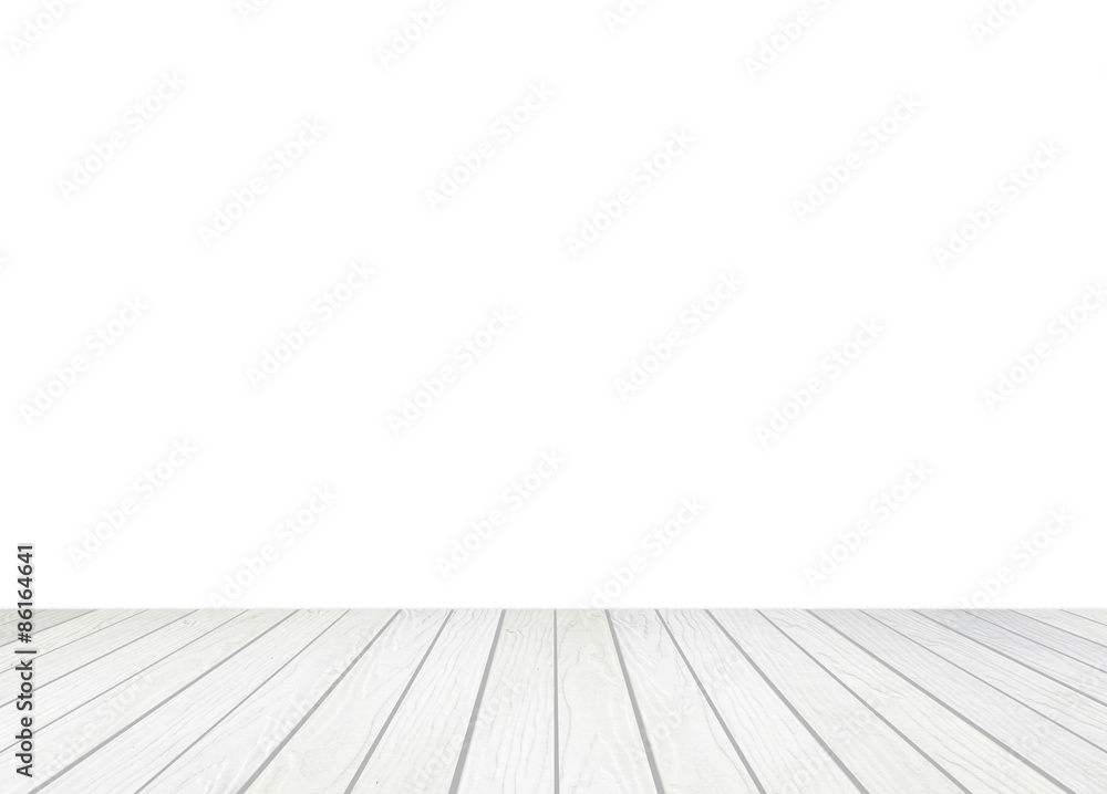 white wood floor