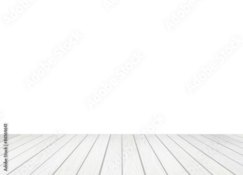 white wood floor