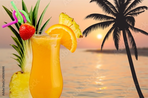 Cocktail, Pina Colada, Pineapple.
