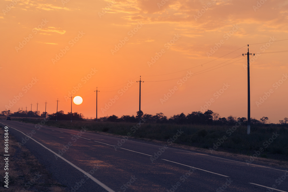 road dawn