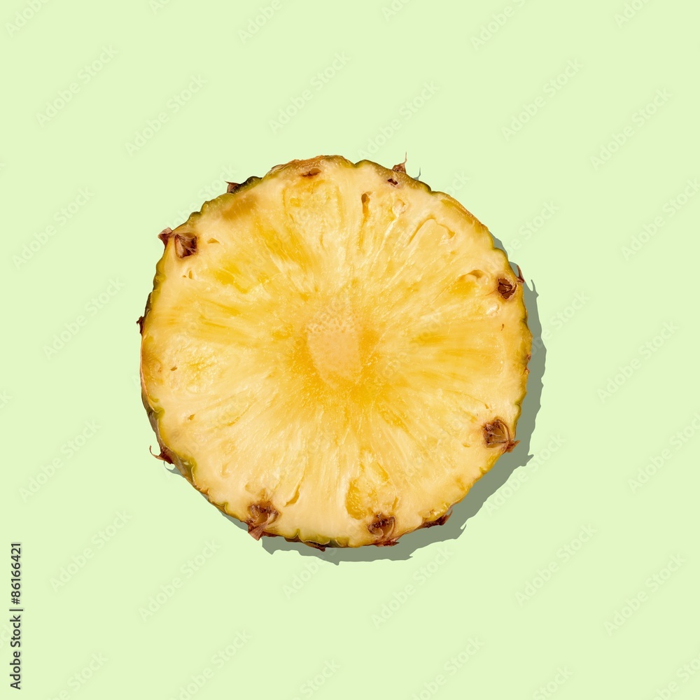 Pineapple, Portion, Cross Section. Pineapple, Portion, Cross Section.