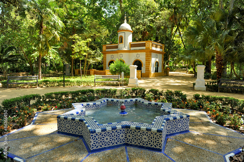 Maria Luisa park, gardens of Seville, Andalusia, Spain photo