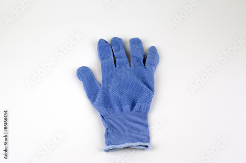 Fabric work gloves on a white background