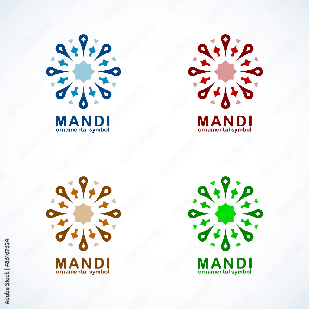 Geometric logo template set. Geometric logo template set.