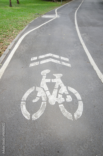 sign of bike lane