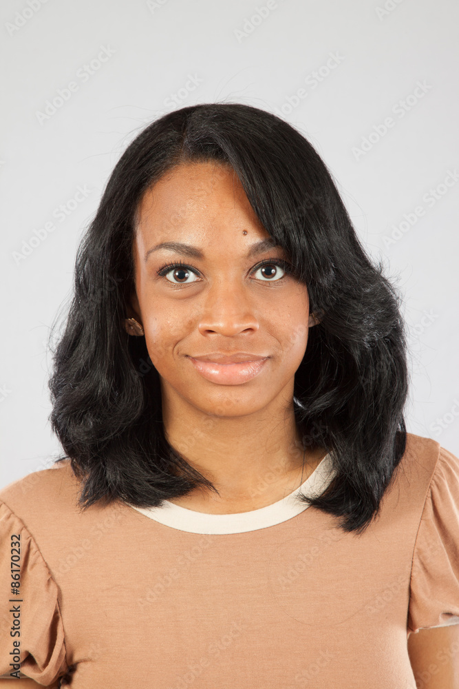 Pretty black woman smiling Pretty black woman smiling